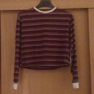 Orange Kiss Striped Crop Top